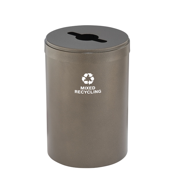 Glaro 41 gal Round Recycling Bin, Bronze Vein - M-2042BV-BV-M3