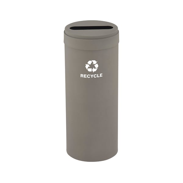Glaro 15 gal Round Recycling Bin, Nickel - P-1242NK-NK-P5