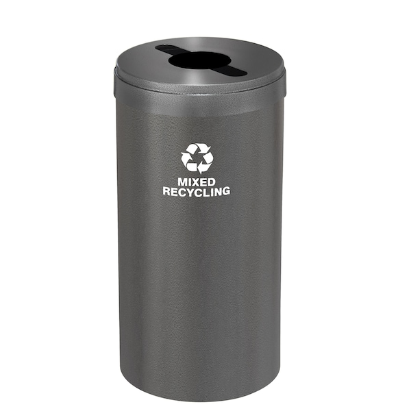 Glaro 23 gal Round Recycling Bin, Silver Vein - M-1542SV-SV-M3