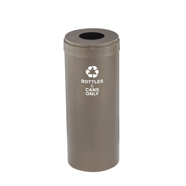 Glaro 12 gal Round Recycling Bin, Bronze Vein - B-1232BV-BV-B6