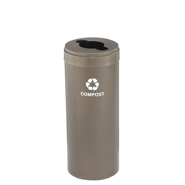 Glaro 12 gal Round Recycling Bin, Bronze Vein - M-1232BV-BV-M4