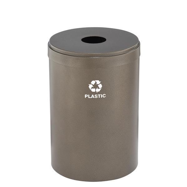 Glaro 41 gal Round Recycling Bin, Bronze Vein - B-2042BV-BV-B7