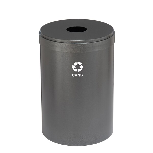 Glaro 41 gal Round Recycling Bin, Silver Vein - B-2042SV-SV-B4