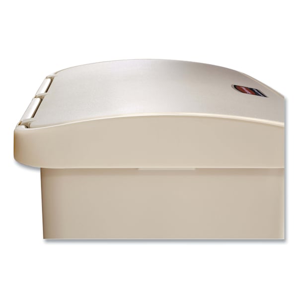 Rubbermaid Commercial 24 gal Rectangular Prism Trash Can, Beige, Top Door, Polyethylene - 1883552
