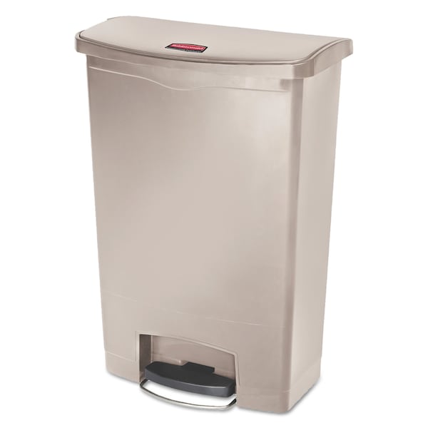 Rubbermaid Commercial 24 gal Rectangular Prism Trash Can, Beige, Top Door, Polyethylene - 1883552
