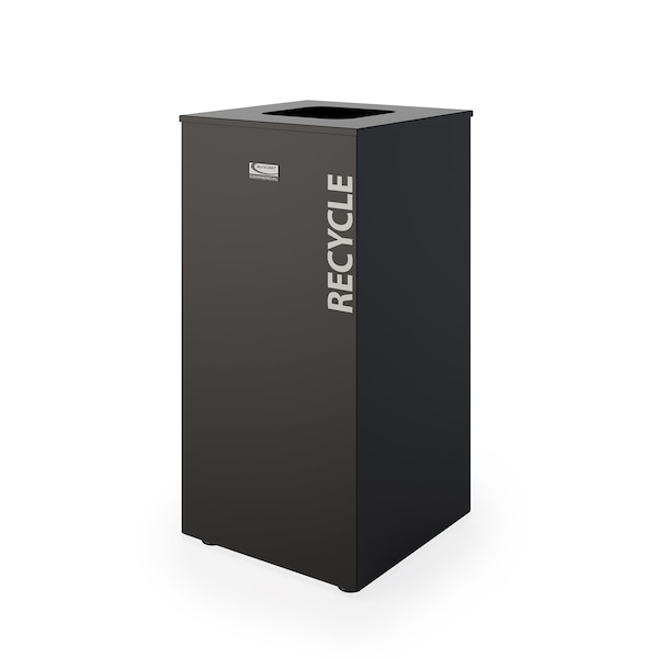 Suncast Commercial METAL 24 GALLON  SQUARE DECORATIVE TRASH CAN - MTCSQ240