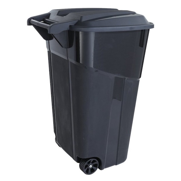 United Solutions COLORmaxx Trash Can, 32 gal Capacity, Black - TI0061