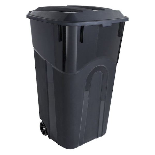 United Solutions COLORmaxx Trash Can, 32 gal Capacity, Black - TI0061