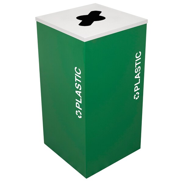 Ex-Cell Kaiser 24-Gal. Square Receptacle - Plastic Decal, Green - RC-KDSQ-PL EGX