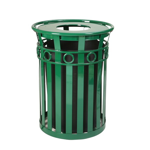 Witt Industries 36 gal Round Green, Metal - M3600-R-FT-GN