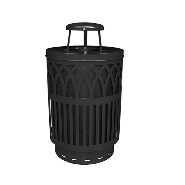 Witt Industries 40 gal Round Black, Metal - COV40P-RC-BK