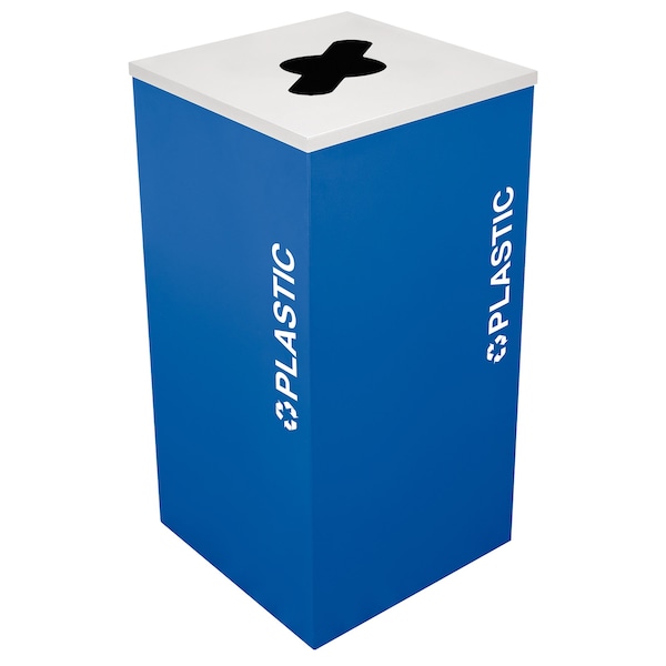 Ex-Cell Kaiser 24-Gal. Square Receptacle - Plastic Decal, Blue - RC-KDSQ-PL RYX