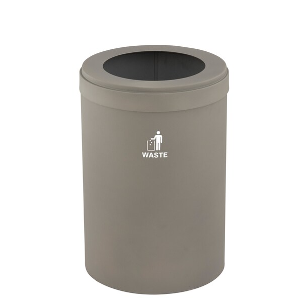 Glaro 41 gal Trash Can, Nickel - W-2042NK-NK-W2