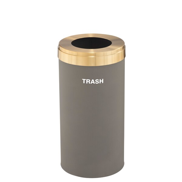 Glaro 23 gal Trash Can, Nickel/Satin Brass - W-1542NK-BE-W5