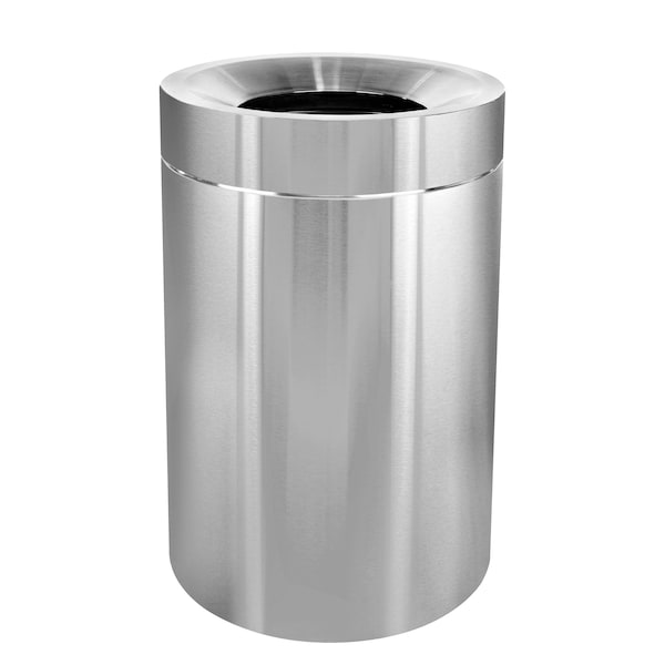 Alpine Industries 50 gal Trash Can, Silver, Stainless Steel - 475-50