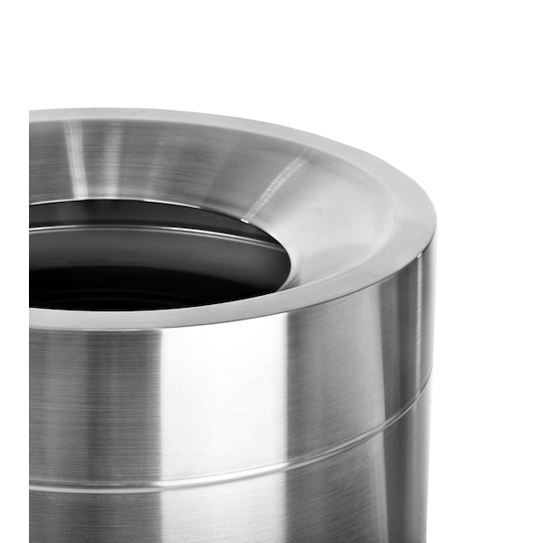 Alpine Industries 50 gal Trash Can, Silver, Stainless Steel - 475-50