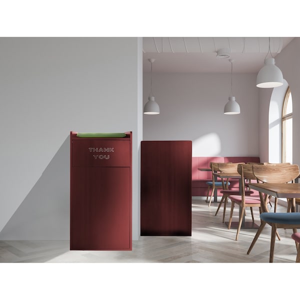 Alpine Industries Trash Can, Mahogny, MFC Melamine - ALP476-MA