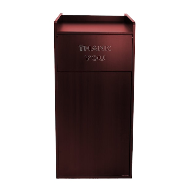 Alpine Industries Trash Can, Mahogny, MFC Melamine - ALP476-MA