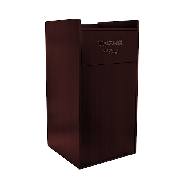 Alpine Industries Trash Can, Mahogny, MFC Melamine - ALP476-MA