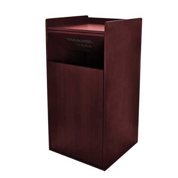 Alpine Industries Trash Can, Mahogny, MFC Melamine - ALP476-MA