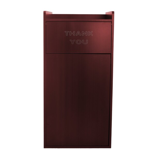 Alpine Industries Trash Can, Mahogny, MFC Melamine - ALP476-MA