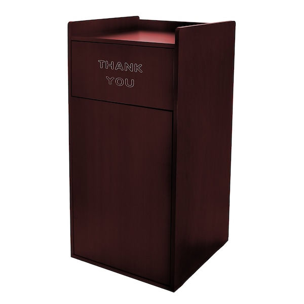 Alpine Industries Trash Can, Mahogny, MFC Melamine - ALP476-MA