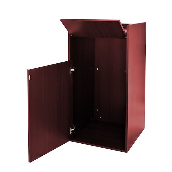 Alpine Industries Trash Can, Mahogny, MFC Melamine - ALP476-MA