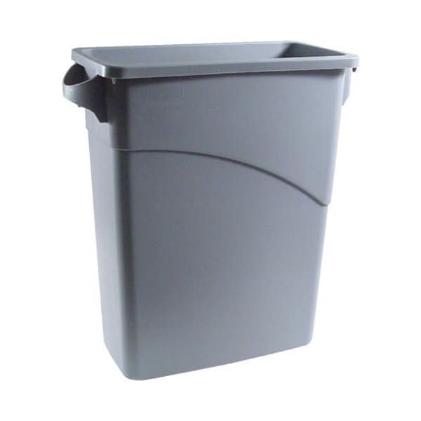 Rubbermaid 16 Gal Gray Trash Can Slim Jim W/ Handles - 1971258