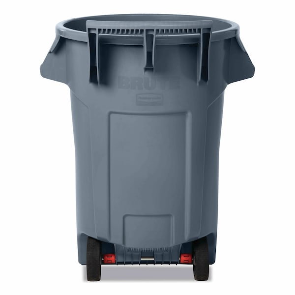 Rubbermaid Commercial 44 gal Round Cylinder Waste Receptacles, Gray, Open Top, Plastic - 2131929