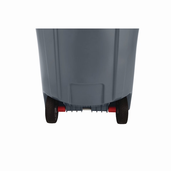 Rubbermaid Commercial 44 gal Round Cylinder Waste Receptacles, Gray, Open Top, Plastic - 2131929