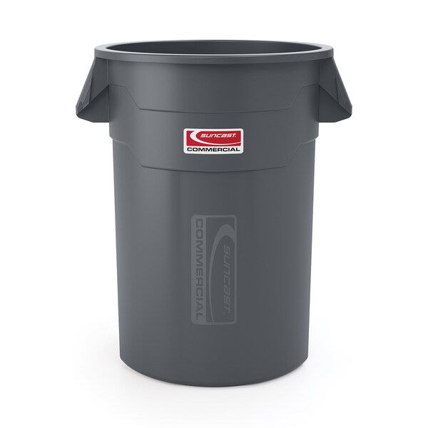 Suncast Commercial 55 GALLON UTILTIY TRASH CAN, GRAY - TCU55