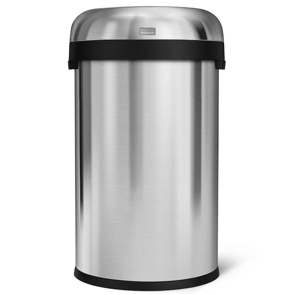 Simplehuman 21 gal Open Can, Brushed, Stainless Steel - CW1469