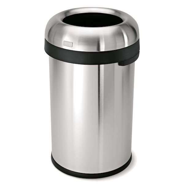 Simplehuman 21 gal Open Can, Brushed, Stainless Steel - CW1469
