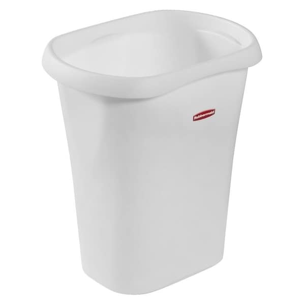 Rubbermaid 5L51 Waste Basket, 12 qt Capacity, Plastic, White, 118 in H - FG5L5100WHT
