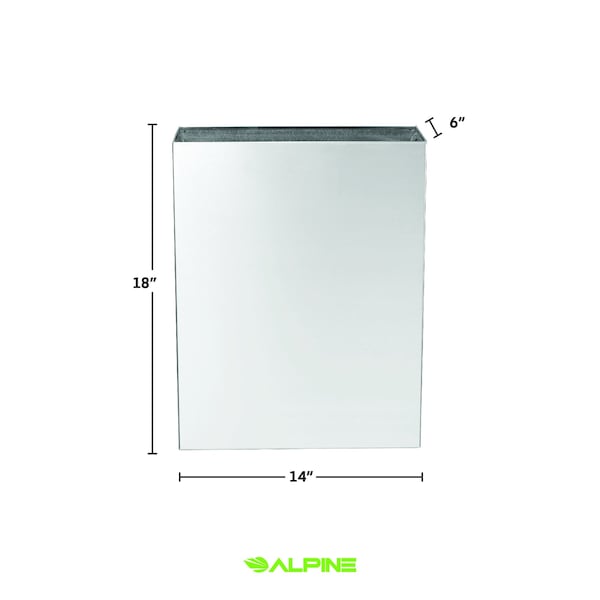 Alpine Industries Stainless Steel Surface-Mounted Bathroom Waste Receptacle - ALP491-MK