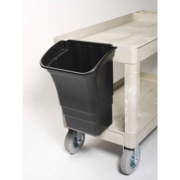 Rubbermaid Commercial 8 gal Trash Can, Black, Plastic - FG335388BLA