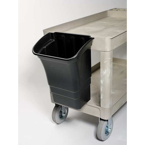 Rubbermaid Commercial 8 gal Trash Can, Black, Plastic - FG335388BLA
