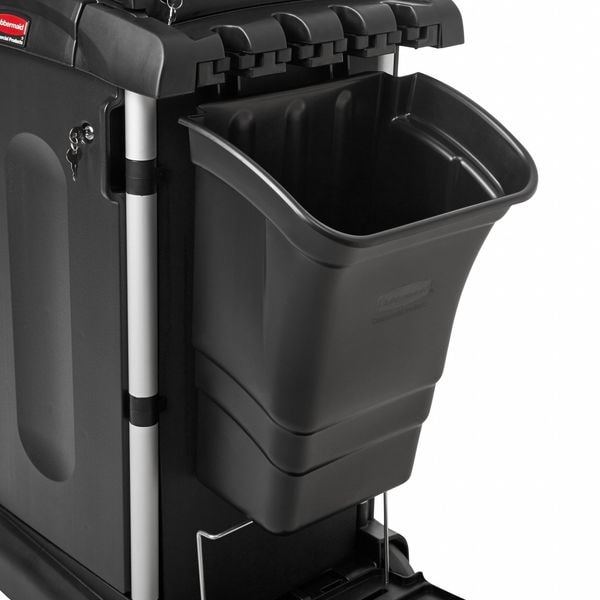 Rubbermaid Commercial 8 gal Trash Can, Black, Plastic - FG335388BLA