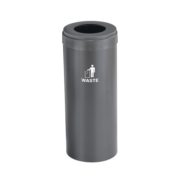 Glaro 15 gal Trash Can, Silver Vein - W-1242SV-SV-W2