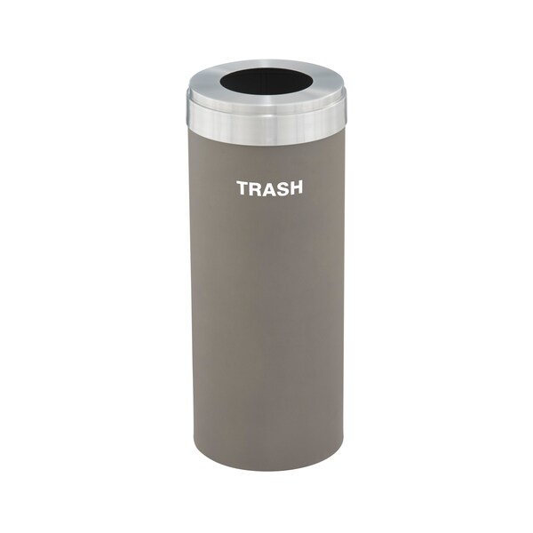 Glaro 12 gal Trash Can, Nickel/Satin Aluminum - W-1232NK-SA-W5