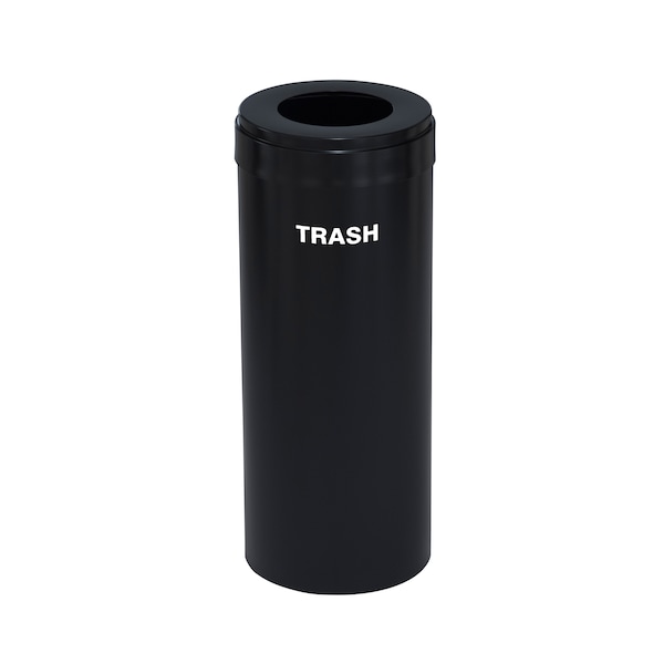 Glaro 15 gal Trash Can, Satin Black - W-1242BK-BK-W5