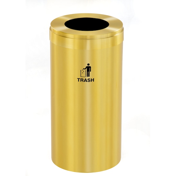 Glaro 23 gal Trash Can, Satin Brass - W-1542BE-BE-W3