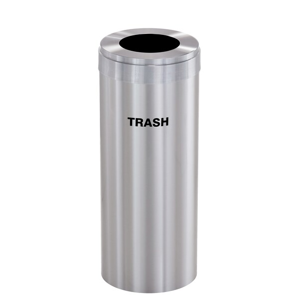 Glaro 12 gal Trash Can, Satin Aluminum - W-1232SA-SA-W5