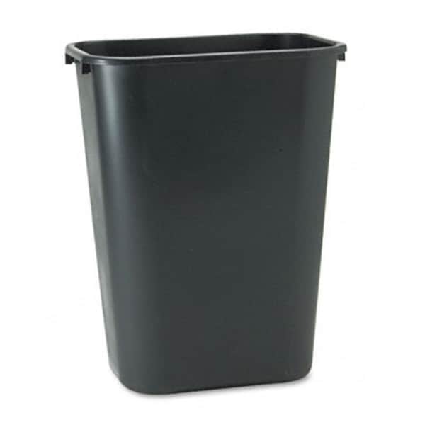 Rcp Rcp 295700BK Soft Molded Plastic Wastebasket  Rectangular  10 1/4 gal  Black - 295700BK