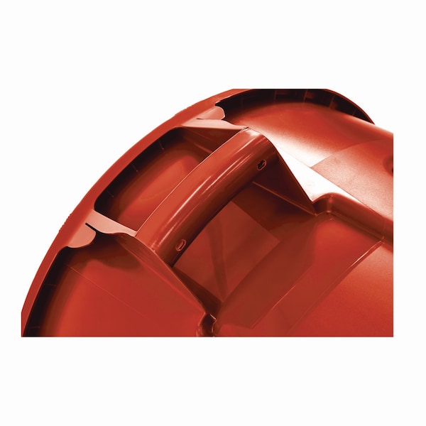 Rubbermaid Commercial 44 qt Round Trash Can, Red, Open Top, Plastic - FG264360RED