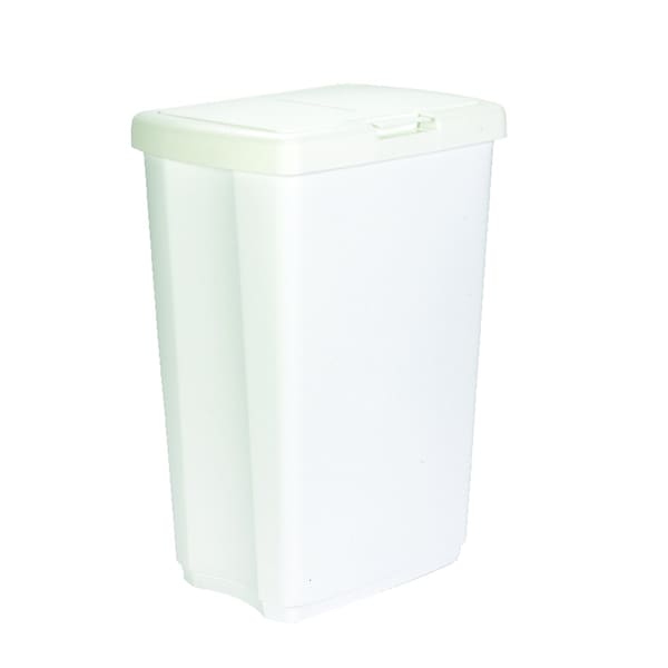 Rubbermaid Rubbermaid 13.25 gal White Plastic Spring Top Wastebasket - 2339WHT