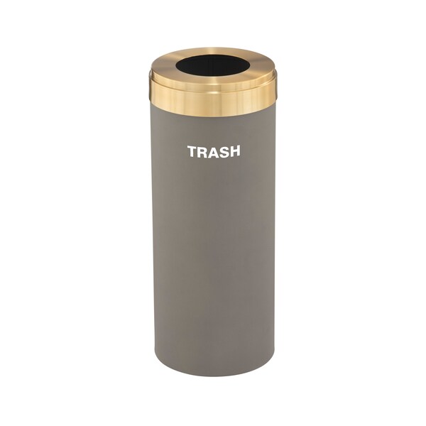Glaro 15 gal Trash Can, Nickel/Satin Brass - W-1242NK-BE-W5