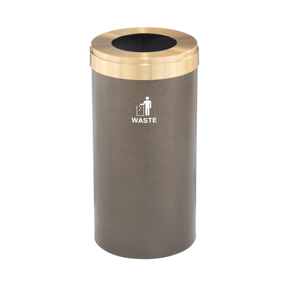 Glaro 23 gal Trash Can, Bronze Vein/Satin Brass - W-1542BV-BE-W2