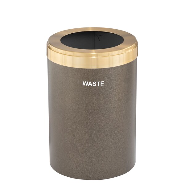Glaro 41 gal Trash Can, Bronze Vein/Satin Brass - W-2042BV-BE-W4