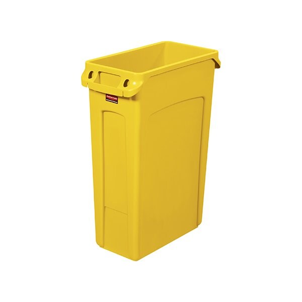 Rubbermaid Rubbermaid Slim Jim Trash Can - 23 Gallon, Yellow - BUY00880177